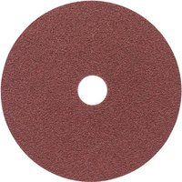 Bosch EXPERT R444 metal fibre sanding disc, circular, reddish-brown, with a central hole for attachment.