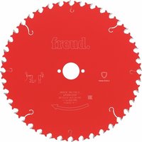 Red Bosch Freud saw blade, 230mm diameter, 30mm arbor, 34 teeth, model F03FS03669.