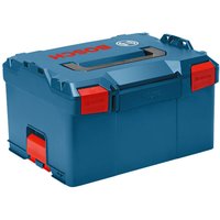 Blue Bosch L-BOXX 238 case with red latches, black handle, and Bosch logo on the lid.
