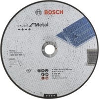 Bosch metal cutting disc 230x22.2x3mm, gray with red Bosch logo, labeled for expert metal cutting.