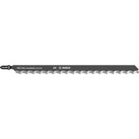 Bosch PRO T1013AWP jigsaw blade with black shank and serrated edge for fibre insulation cutting.