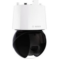 White and black Bosch PZ 2MP HDR security camera with dome shape and IP66 rating for outdoor use.