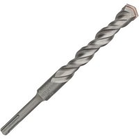 Bosch SDS PLUS-3 hammer drill bit, silver, spiral fluted design, 18.0 x 150 x 200mm size, pointed tip.