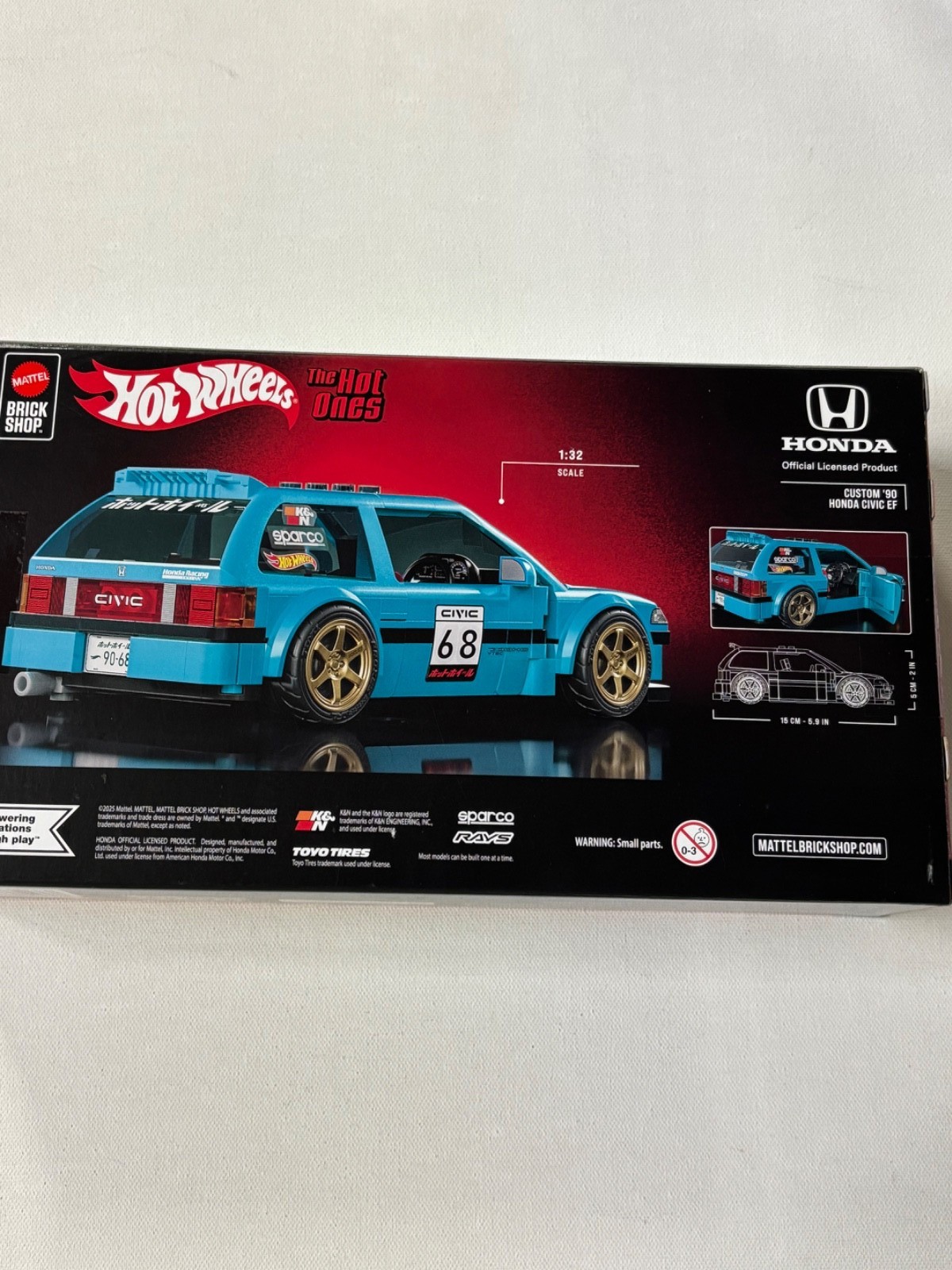 Brick Shop Hot Wheels Custom '90 Honda Civic EF Construction Set - image 3