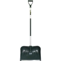 Bulldog Aluminium Handle Snow Shovel with black wide scoop and ergonomic D-grip handle.