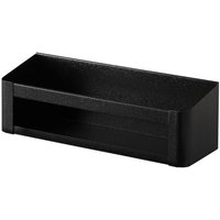 Black rectangular Bunker Magnetic Can Holder with open front and smooth finish.