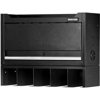 Black Bunker Modular Power Tool Cabinet with lockable door and five bottom storage slots.