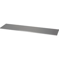 Stainless steel worktop, 2040mm, sleek rectangular design with smooth surface and modular edges by Bunker.