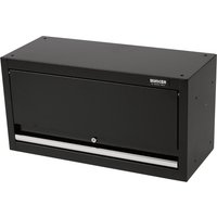 Black BUNKER modular wall cabinet, 680mm, with a sleek rectangular design, front door, and silver handle.