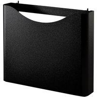 Black Bunker Pegboard Document Holder with curved top edge and textured finish.