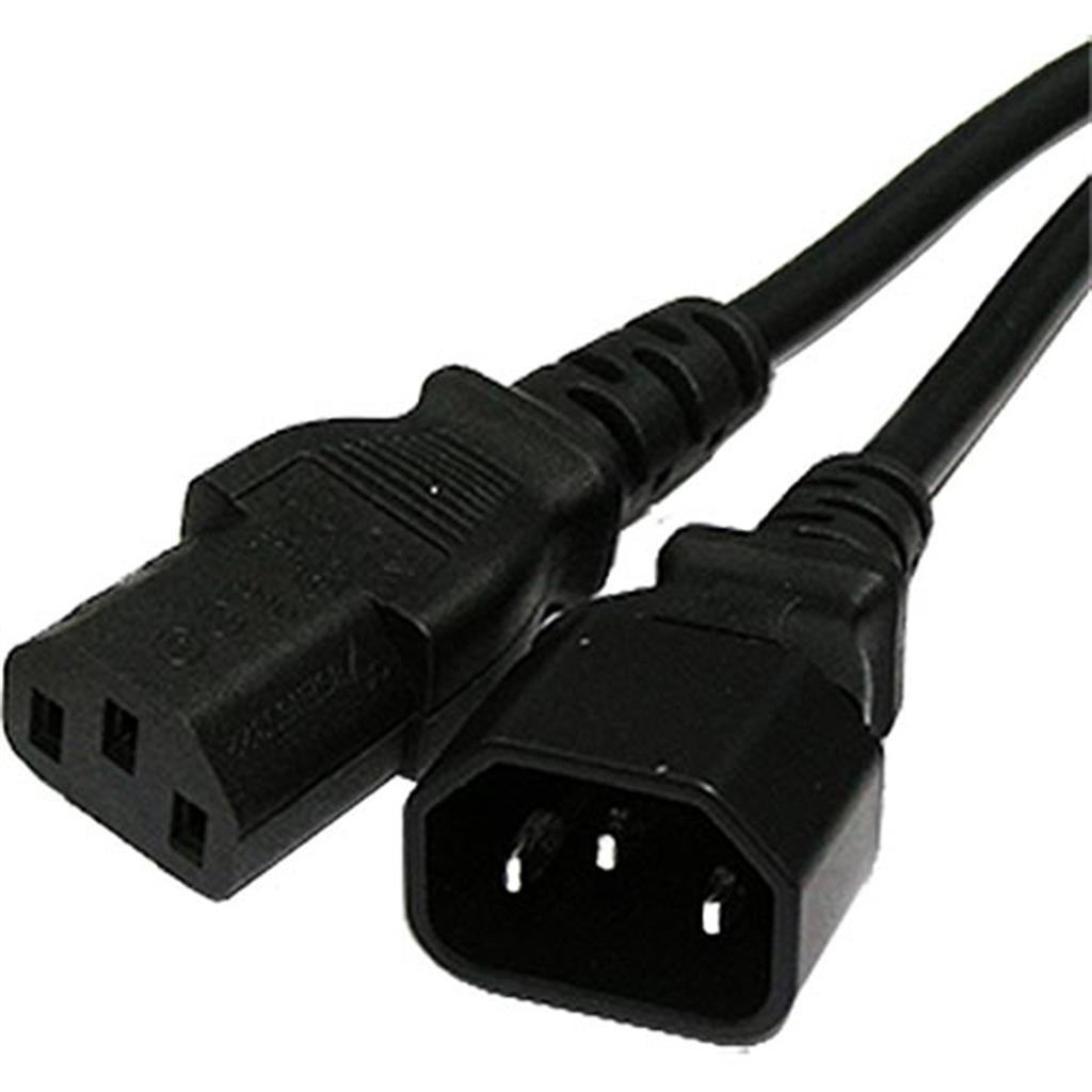 Cablenet 0.3m IEC C14 - IEC C13 Black PVC 0.75mm Power Leads - image 2