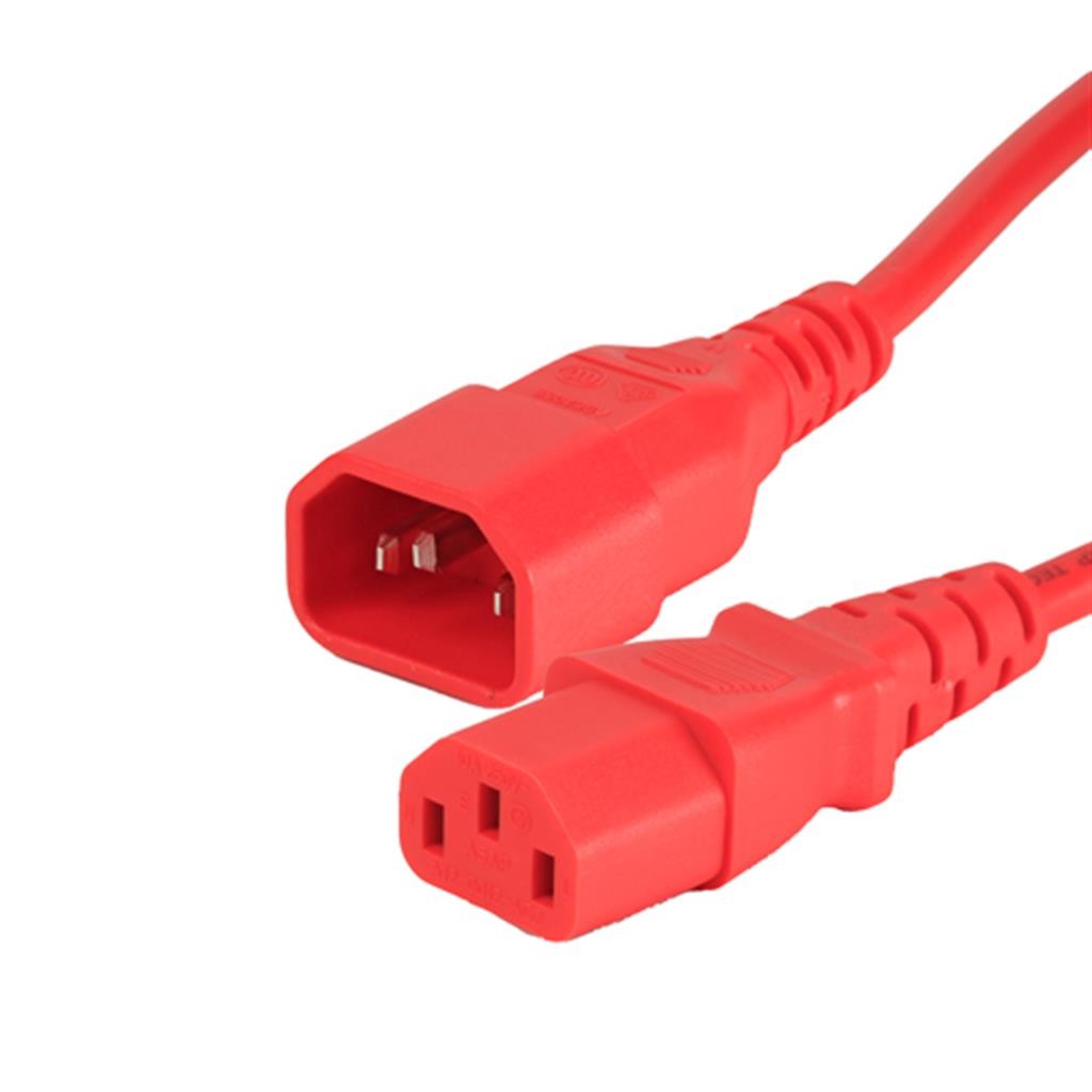 Cablenet 0.5m IEC C14 - IEC C13 Red PVC 0.75mm Power Leads - image 2