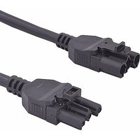 Black PVC power leads with GST18 male and female Wieland connectors, 1m length, by Cablenet.
