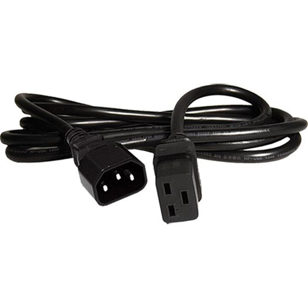 Cablenet 1m IEC C14 - IEC C19 Black PVC 1.5mm Power Leads - image 2