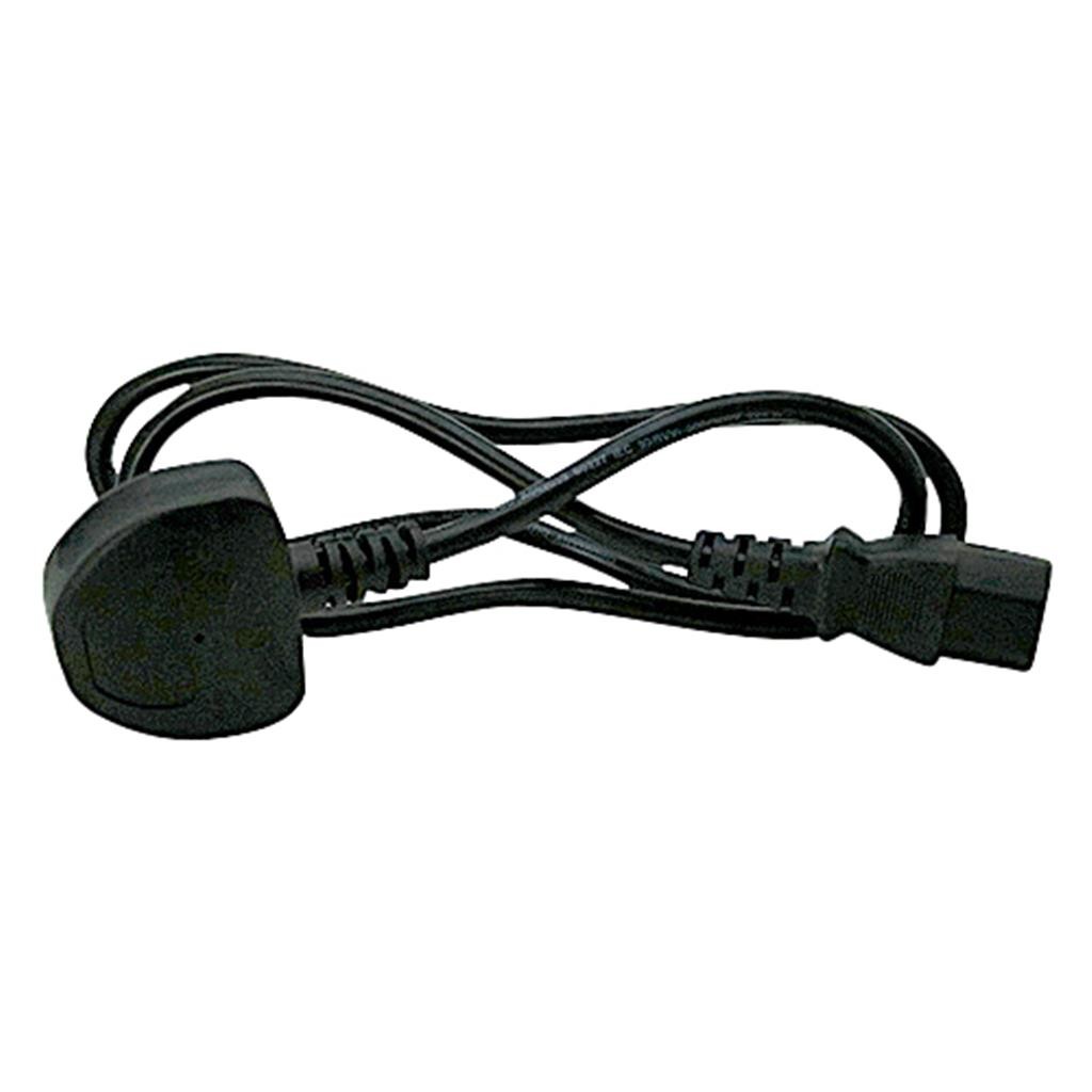 Cablenet 2m UK (5 Amp) - IEC C13 H05Z1Z1-F Black LSOH 1.0mm Power Lead - image 3
