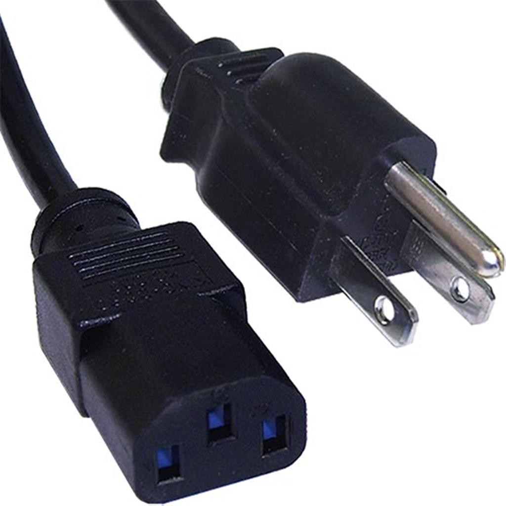 Cablenet 2m USA Plug (3 Pin) - IEC C13 Black PVC Power Leads - image 2