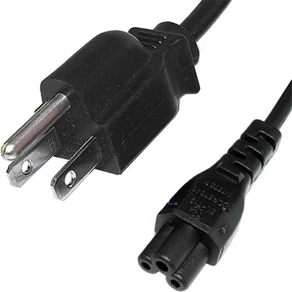 Cablenet 2m USA Plug (3 Pin) - IEC C5 Cloverleaf Black PVC Power Leads - image 2