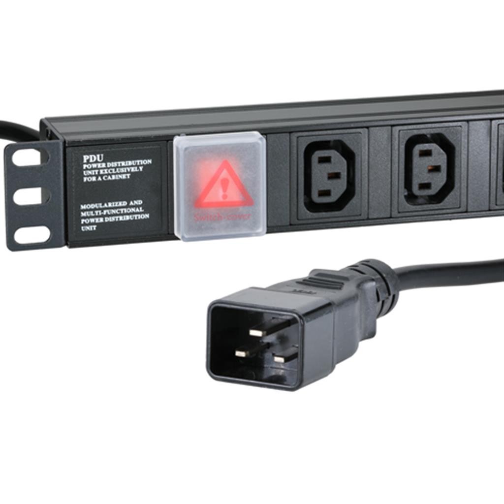 Cablenet 8 Way IEC - C13 Vertical 1.5u PDU with IEC - C20 3m Feed - image 2