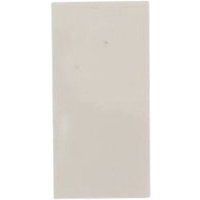 White rectangular Cablenet half blank faceplate, 25mm x 50mm, smooth surface, designed for modular wall plate systems.