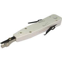 White Cables Direct IDC punch down tool with metal tip and black levers on sides.