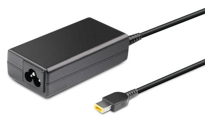 Black CoreParts 0A36262-CP power adapter/inverter with a rectangular design, featuring a power input socket and a slim output cable ending in a connector.