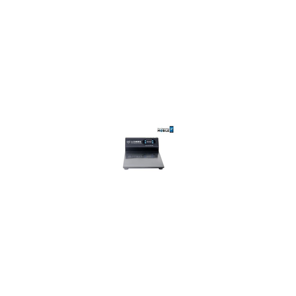 Black electronic device repair tool with a digital display and buttons, designed for precision repairs, featuring a sturdy base and labeled with "CoreParts MOBX-TOOLS-029."