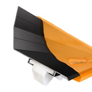 Corrapol-bt Wall Top Flashing in black, 2 meters long, featuring a sleek design with a textured surface and a white foam backing for secure installation.