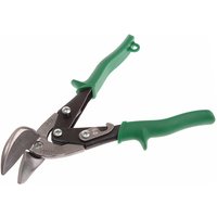 Green-handled Crescent Wiss® M7R Metalmaster® compound snips with silver serrated blades and locking latch.