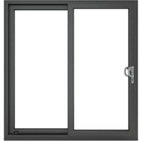 Grey UPVC sliding patio door, clear glazed, right to left opening, white interior, 150 cill, 1790x2090 mm.