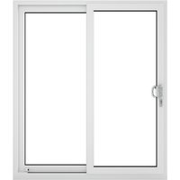White UPVC sliding patio door, right to left, with clear glazing and 150 cill, measuring 2390 x 2090 mm.
