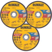 DeWalt abrasive cutting discs, yellow and black, labeled for metal cutting, compatible with DCS438.