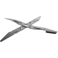 "Silver DeWalt blade set with four sharp, angled edges for new DeWalt lawnmowers"
