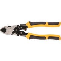 DeWalt Compound Action Diagonal Pliers with yellow and black rubber grips and sharp cutting edges.