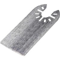 DeWalt flexible scraper blade with silver finish, rectangular shape, and open notched end for oscillating multi tool.