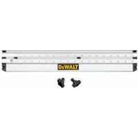 Dewalt 300mm dual port ripping fence for DCS577, silver with black knobs and yellow logo, for circular saws.