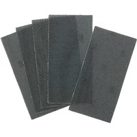 DeWalt Extreme 4X Life Mesh 1/2 Sanding Sheets, black mesh texture, rectangular, set of five.