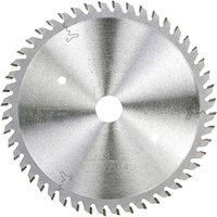 Circular silver DeWalt Extreme Plunge Saw Blade with sharp teeth and central mounting hole.