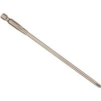 DeWalt Phillips drywall screw gun screwdriver bit, long silver shaft with hexagonal base and Phillips tip.
