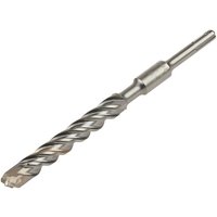 DeWalt SDS+ drill bit, 16x250mm, silver, full head carbide, 4-cutter design, spiral groove shaft.