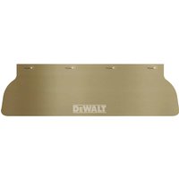 Gold DeWalt plaster skimmer blade with smooth edge and logo in center.
