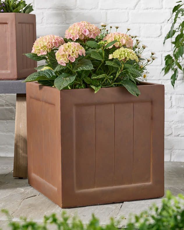 Dibor Merano Square Brown Planter 45cm - image 2