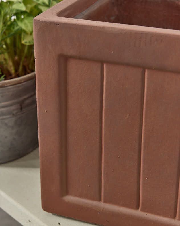 Dibor Merano Square Brown Planter 45cm - image 4