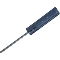 Blue-handled DMT Half Round Diamond File with a slim metal rod and textured grip.