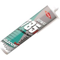 White Dowsil 785N Neutral Silicone Sealant tube with red and green label, pointed nozzle.