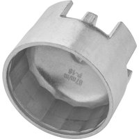 Silver Draper 1/2" drive oil filter wrench socket with 16 flutes and a cylindrical design.