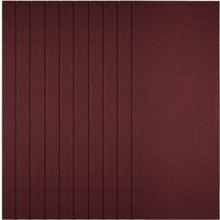 Pack of 10 Draper sanding sheets, 93x230mm, 120 grit, dark red color, aligned in a stack.