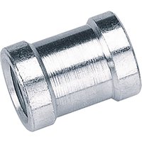 Silver Draper 1/4" BSP PCL parallel union nut/socket with cylindrical shape and smooth finish, pack of 3.