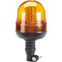 Orange Draper LED flexible spigot beacon, 400 lumens, with black base and clear dome housing multiple LED lights.