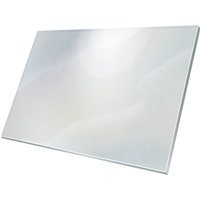 Clear rectangular lens for Draper welding helmets, smooth surface, designed for models 76713 and 76714.