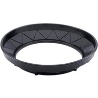 Black Draper oil drainer extension funnel, circular with a textured inner rim, adjustable from 420mm to 550mm.